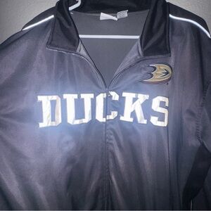 NHL Ducks Dark Grey Zip Up Jacket / Sweater XXL